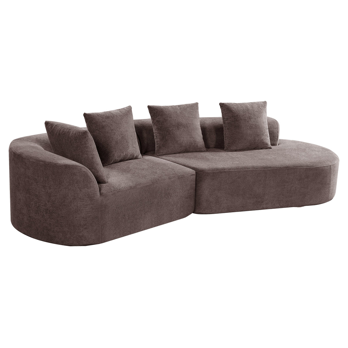 116" Modern Curved Sectional Sofa with High-Density Fully Compressed Sponge, photo 5 of 10