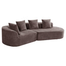116" Modern Curved Sectional Sofa with High-Density Fully Compressed Sponge
