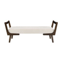 Mid-Century Bench With Wood Legs