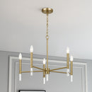 Courtyard - 5 Light Candle Chandelier - Clear / Gold