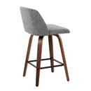 Toriano - Mid Century Modern Fixed Height Counter Stool & Square Footrest (Set of 2) by Unique Piece Furniture