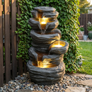 Outdoor Waterfall Fountain with Lights