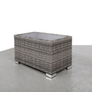 Chesterville - Slatted Side Table With Aluminum Top - Gray by HouseOfZazla