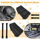Small Dog Car Seat with Harness Center Console Pet Booster Seat Travel Car Seat with Side Pocket Cotton Velvet Cushion for Dogs Cats Up to 9LBS