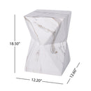 Modern Geometric MGO Side Table - Hourglass Accent Table