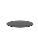 30" Inch Round Tempered Glass Table Top Black Glass 1/4" Inch Thick Round Polished Edge