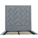 Crosby - Bed With Upholstered Headboard And Slats by HouseOfZazla