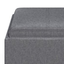 Rockwood - Upholstered Cube Storage Ottoman With Tray by Unique Piece Furniture