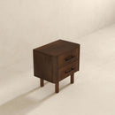 Logan - Nightsd Bed Side Tables With 2 Drawers - Brown by HouseOfZazla