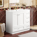 Shaker Free Standing Bathroom Vanity Cabinet & Sink, Soft Close Drawers, Soft Close Doors by HouseOfZazla