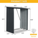 Outdoor Meta Firewood Rack, Open Wood Shed For Firewood, Pellet, Or Lumber Storage - Black by HouseOfZazla