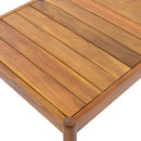 Outdoor Acacia Wood Coffee Table, Teak Finish