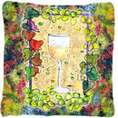 Wine Decorative Throw Pillow 14x14 Indoor Outdoor Accent Cushion, Fabric Cover with Insert for Sofa, Bed, Porch & Living Room