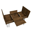 Writing Desk With 4 Hidden Storages - Brown by HouseOfZazla