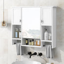 Wall Mounted Bathroom Storage Cabinet With Mirror, Medicine Cabinet With Towel Bar by HouseOfZazla