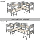 L Shaped Bunk Bed With Ladder by Unique Piece Furniture