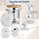 2-Pack 7-Quart Stainless Steel Round Soup Chafing Dish Set