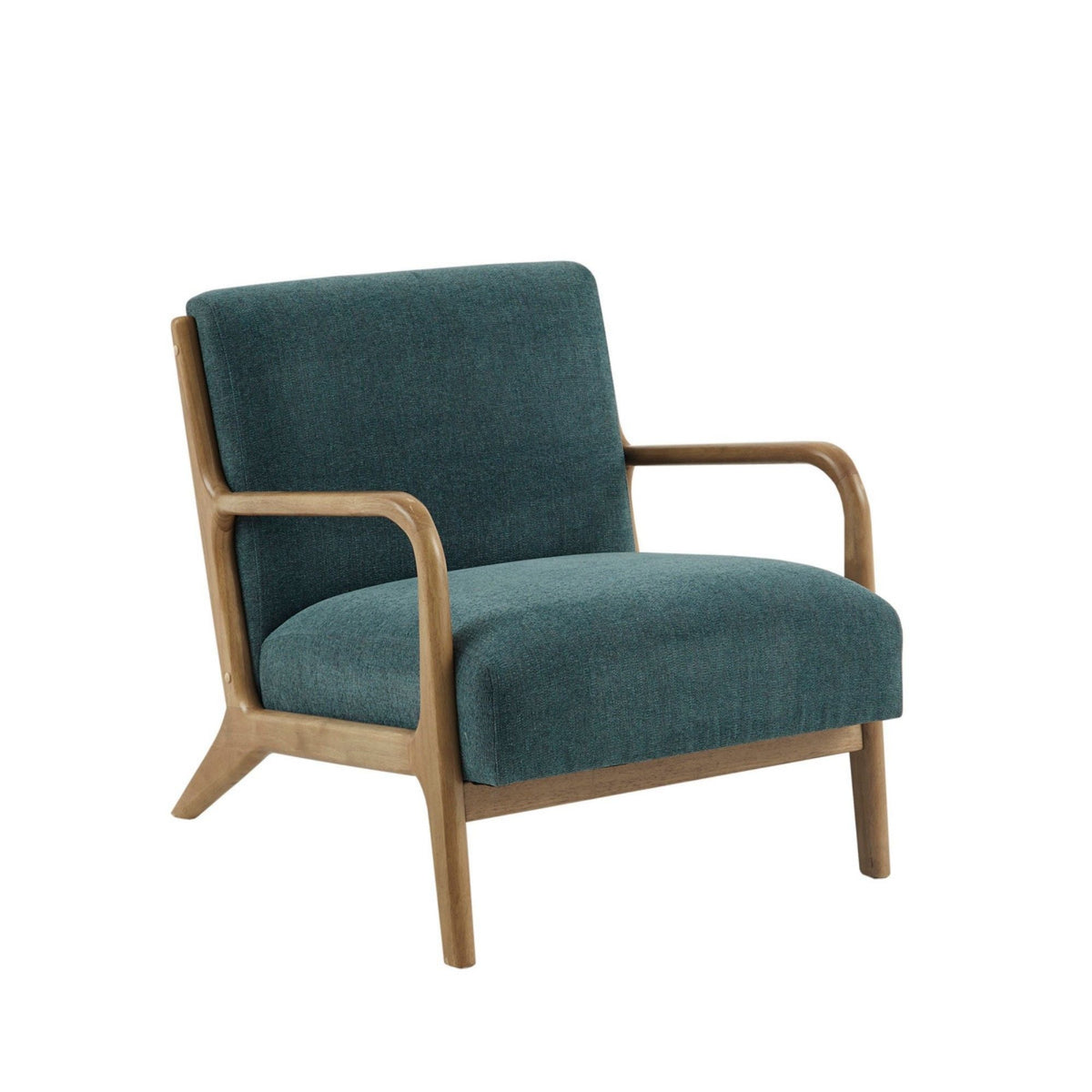 Mid-Century Style Lounge Chair With Upholstered Seat, photo 29 of 40