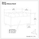 Sienna - Transitional Storage Ottoman Bench by HouseOfZazla