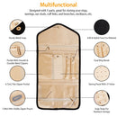Travel Jewelry Organizer Case Foldable Jewelry Roll Storage Bag for Journey-Rings Necklaces Earrings Bracelets