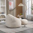 Bedding Bean Bag Sofa Chair High Pressure Foam With Footrest by Unique Piece Furniture