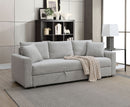 Connie - Boucle Sleeper Sectional Sofa With 2 Toss Pillows - Beige by HouseOfZazla