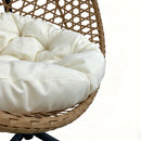 Folding PE Rattan Hanging Egg Chair with Stand by HouseOfZazla