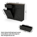 Double Tilt Out Trash Cabinet With Hideaway Drawer And Barn Door Style by HouseOfZazla