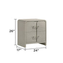Aria - 2 Drawer Nightstand - Beige