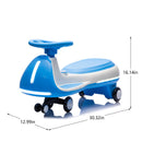 12V Electric Wiggle Ride On Car with Dual Motors & LED Lights