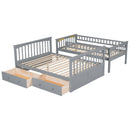 Bunk Bed With Drawers, Convertible Storage Bed by HouseOfZazla