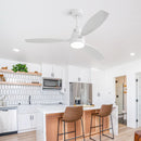 Ceiling Fan With Reversible DC Motor, LED Light, Solid Blades, Remote Control by Unique Piece Furniture