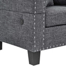 Camden - Power Sectional Sofa With Storage Ottoman And Built In Charging Ports - Gray by Unique Piece Furniture