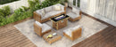 K&K 8-Piece Patio Furniture Set with Fire Pit Table by HouseOfZazla