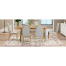 7-Piece Farmhouse Dining Set Classic Rustic Table and 6 high-back design Chairs for Dining Room, Kitchen (Natural Wood Wash)