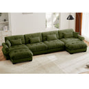 Super Comfort Oversized Modular Sectional Sofa With Movable Ottoman by HouseOfZazla