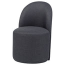 Aubrey Upholstered Barrel Dining Side Chair Charcoal (Set of 2)