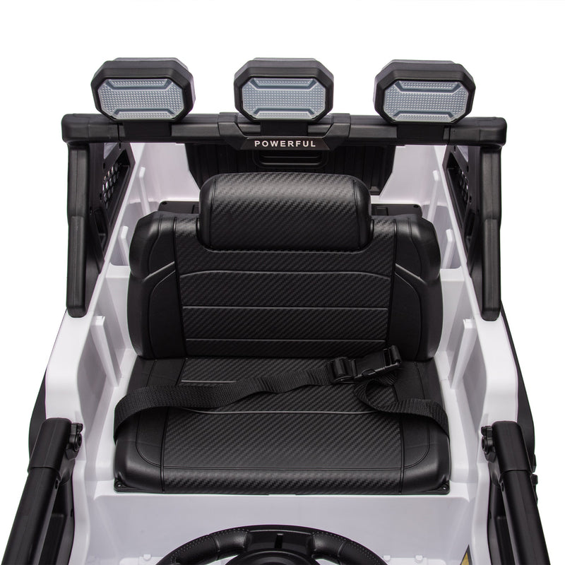 24V Ride On Large PickUp Truck car for Kids,ride On 4WD Toys with Remote Control,Parents Can Assist in Driving,Bluetooth music version,Pickup truck design with spacious storage in the rear.