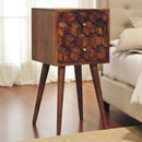 Mini Cube Carved 2 Drawer Nightstand by Unique Piece Furniture