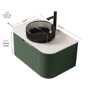 DINA 30" Bathroom Vanity & Sink with Floating Curved Edges by HouseOfZazla