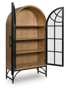Gwenwich - Accent Cabinet - Natural / Black