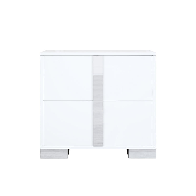 Elegant Nightstand with Metal Foot, photo 3 of 10