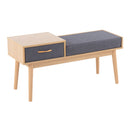 Telephone Contemporary Bench With Pull Out Drawer by HouseOfZazla