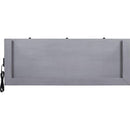 TREXM 4-Piece Dining Table Set for 3, Retro Kitchen Table and Chairs Set with 3 Storage Drawers, Ideal for Small Spaces (Gray)