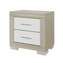 Elsa - 2 Toned Nightstand With Bar Handle And Spacious Drawers by HouseOfZazla