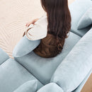 Elegant Sofa With Ergonomic Design And Lumbar Pillows by HouseOfZazla