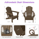 Adirondack Chair, Folding HDPE Outdoor Seating with Cup Holder by HouseOfZazla