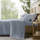 4-Piece Queen Stretch Jersey Sheet Set,Blue by Montret
