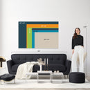 Watercolor Abstract Misty Mountain Wall Art Canvas Print