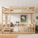 Stylish Bunk Bed With Ladder And Guardrails by Unique Piece Furniture